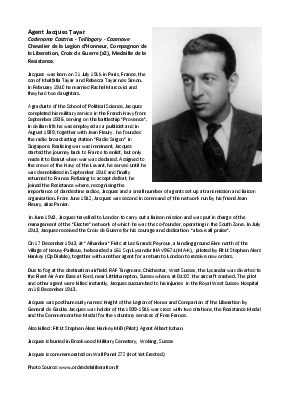 A preview of a PDF biography for Tayar, Jacques